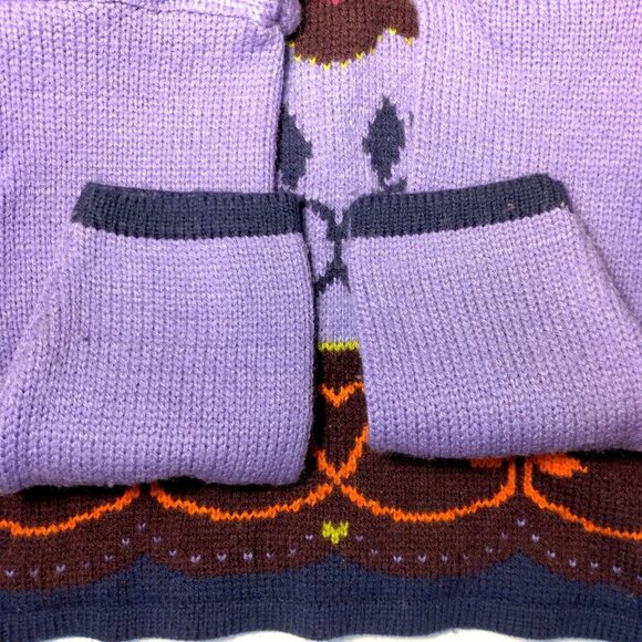 Mickey For Kids Sweater Girls S 4 Purple Pullover Mickey Mouse Vintage Flower - Picture 13 of 16